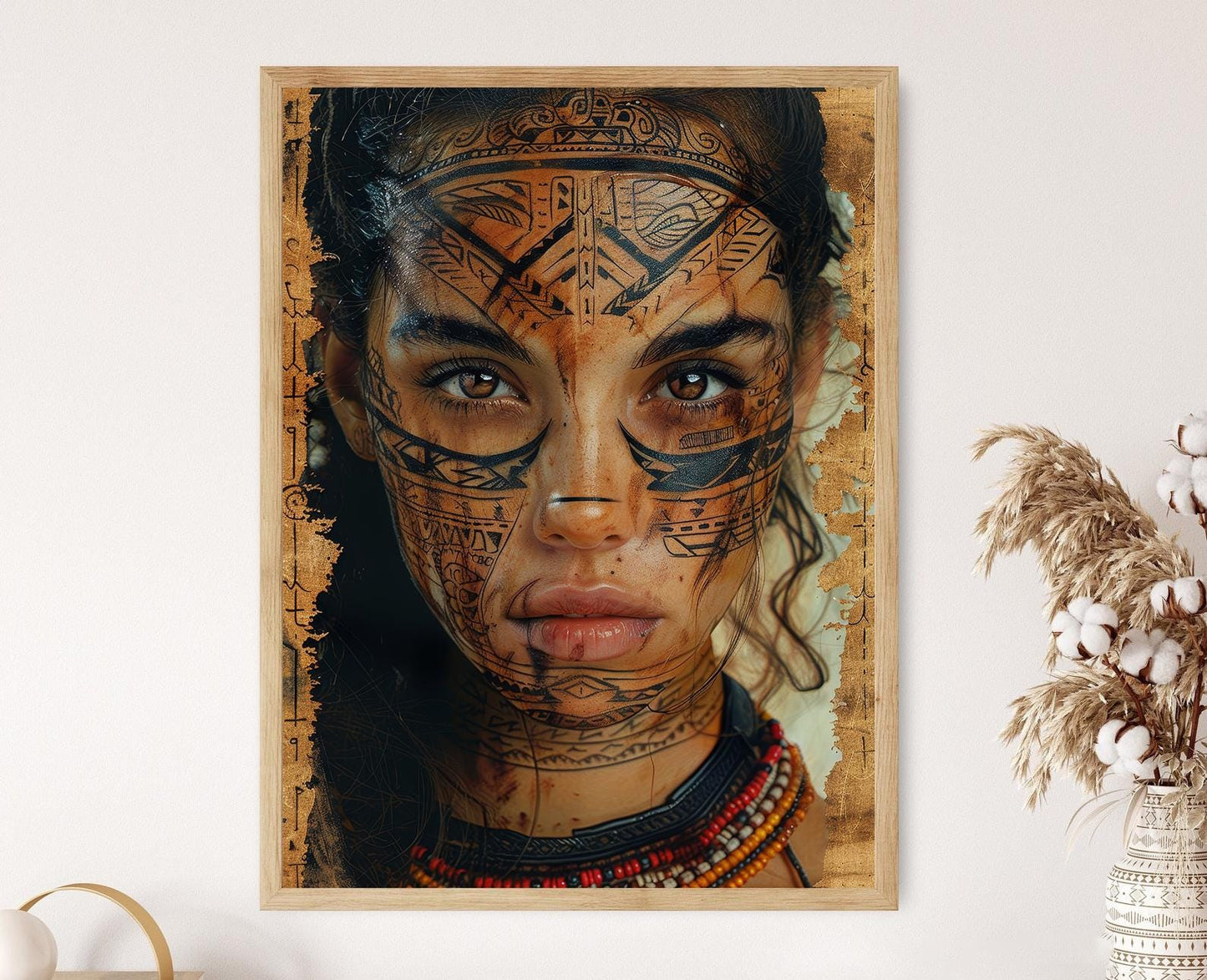 Affiche Moko Maori – Poster Art Tatouage Intricate et Culturel