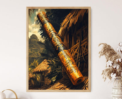 Affiche de Clug Cérémoniel Tongien – Poster Décor Océanique Indigène