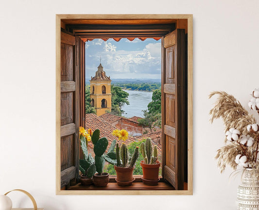 Affiche Vue Ouverte de Ciudad Bolívar – Poster Orinoco, Venezuela