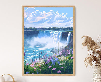 Affiche Chutes du Niagara – Poster Scène de Cascade Canadienne