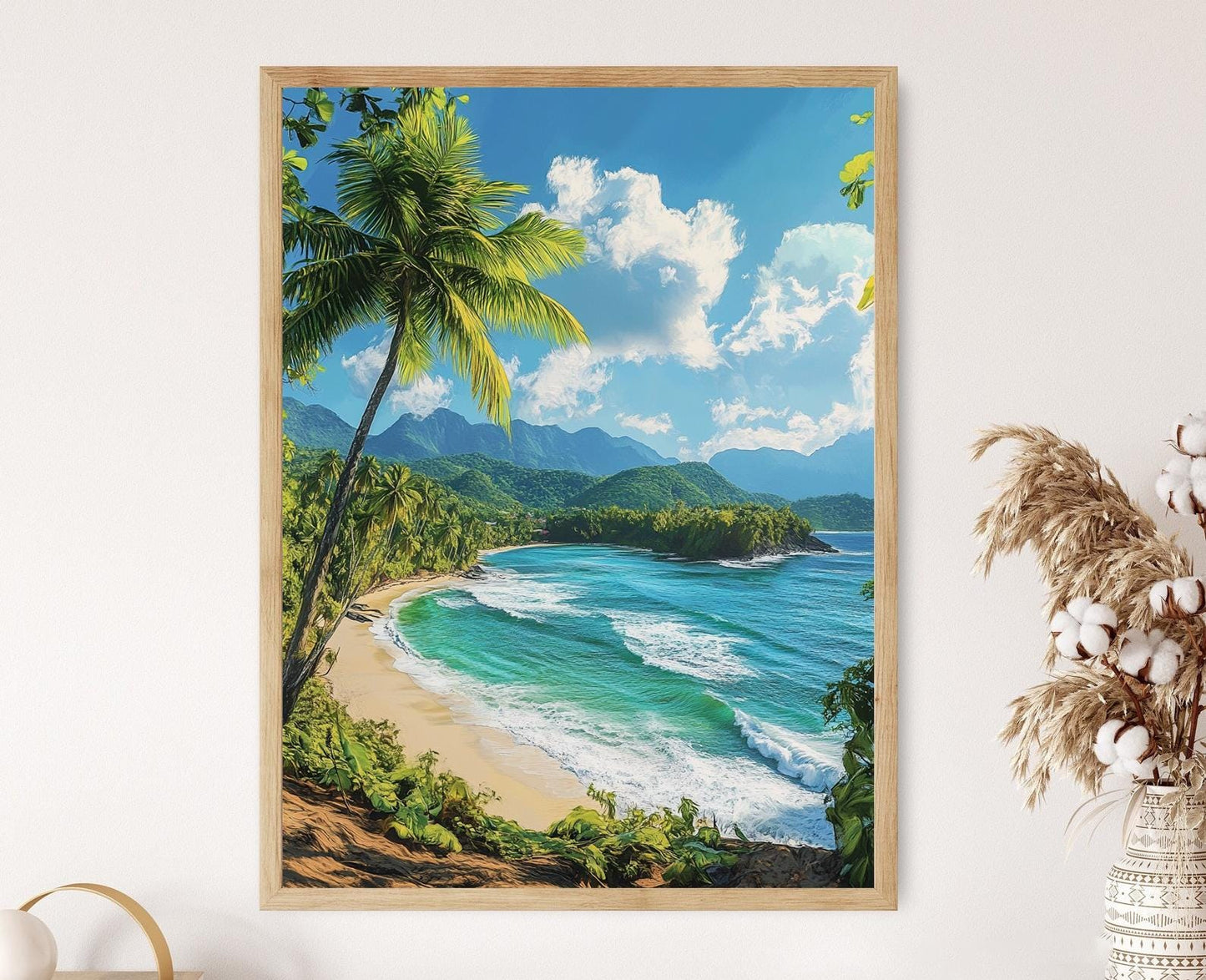 Affiche Maracas Bay – Impression artistique de tranquillité côtière à Trinité et Tobago