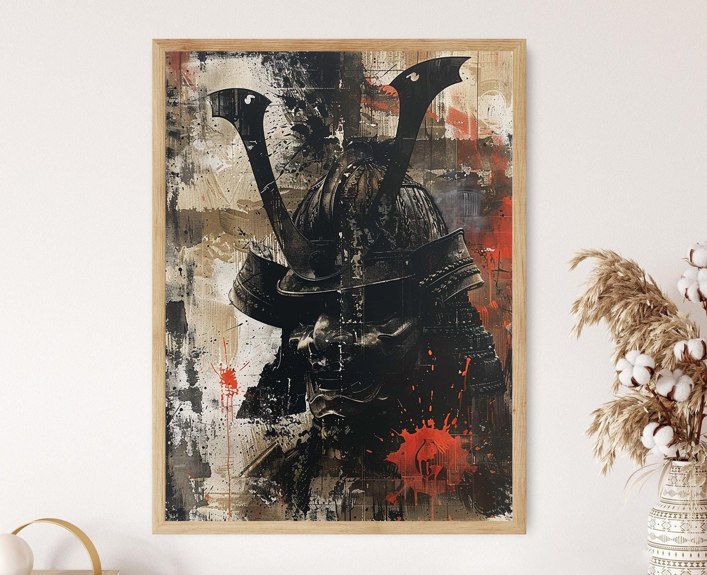 Affiche Samouraï – Art Shogun Japonais, Acrylique sur Toile