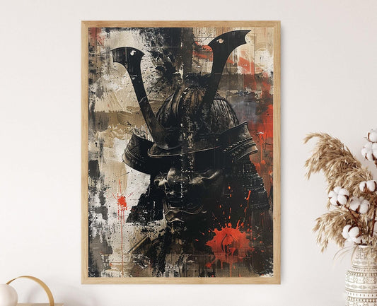 Affiche Samouraï – Art Shogun Japonais, Acrylique sur Toile