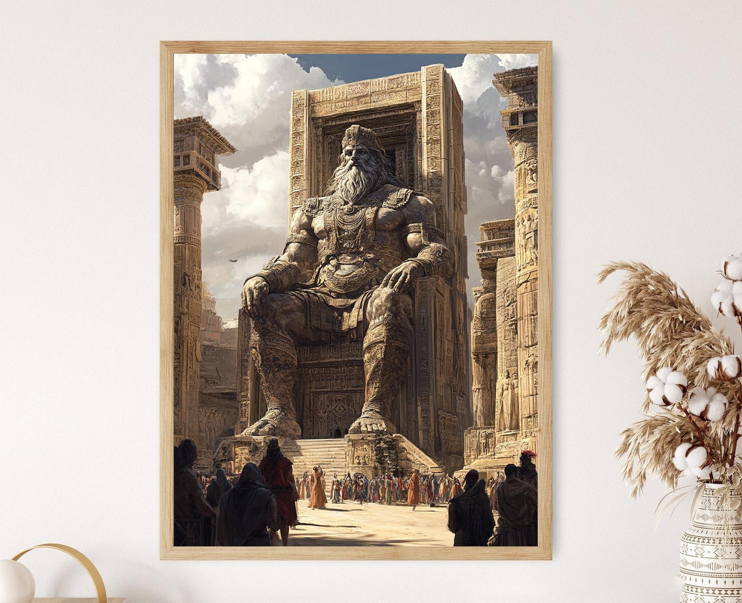 Affiche de la Statue de Zeus – Imprimé Art, Merveille d'Olympie