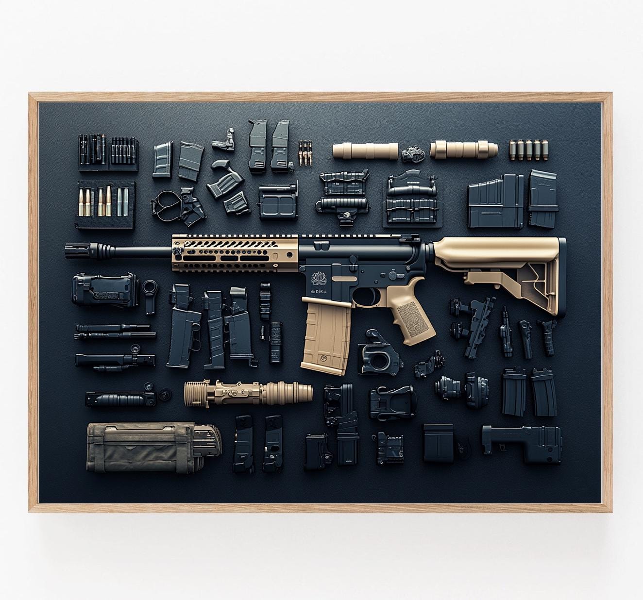 Affiche AR15 – Illustration d'art militaire, décor unique pour passionnés