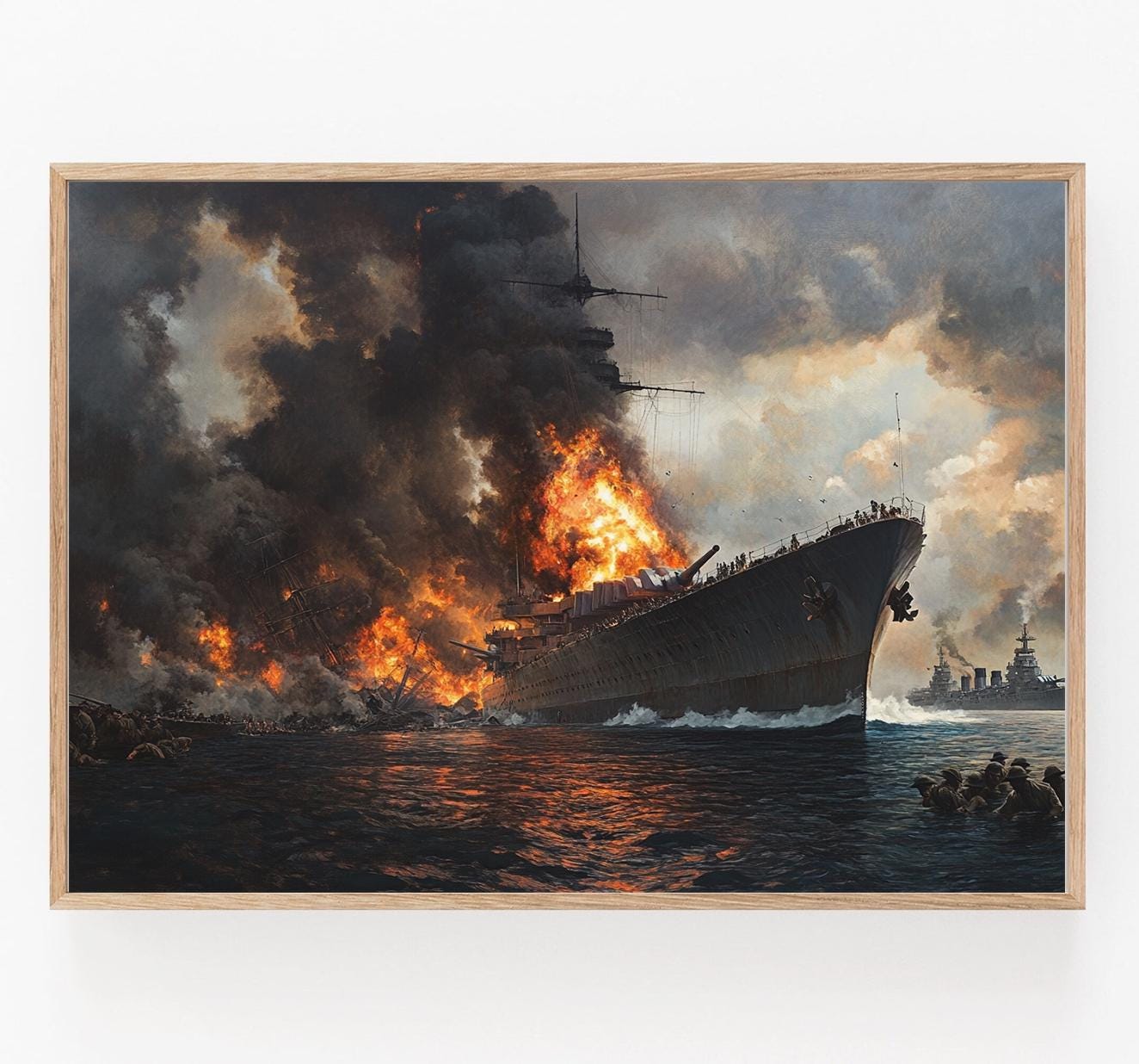 Affiche USS Arizona – Poster Art Historique de Pearl Harbor 1941