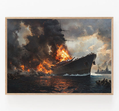 Affiche USS Arizona – Poster Art Historique de Pearl Harbor 1941