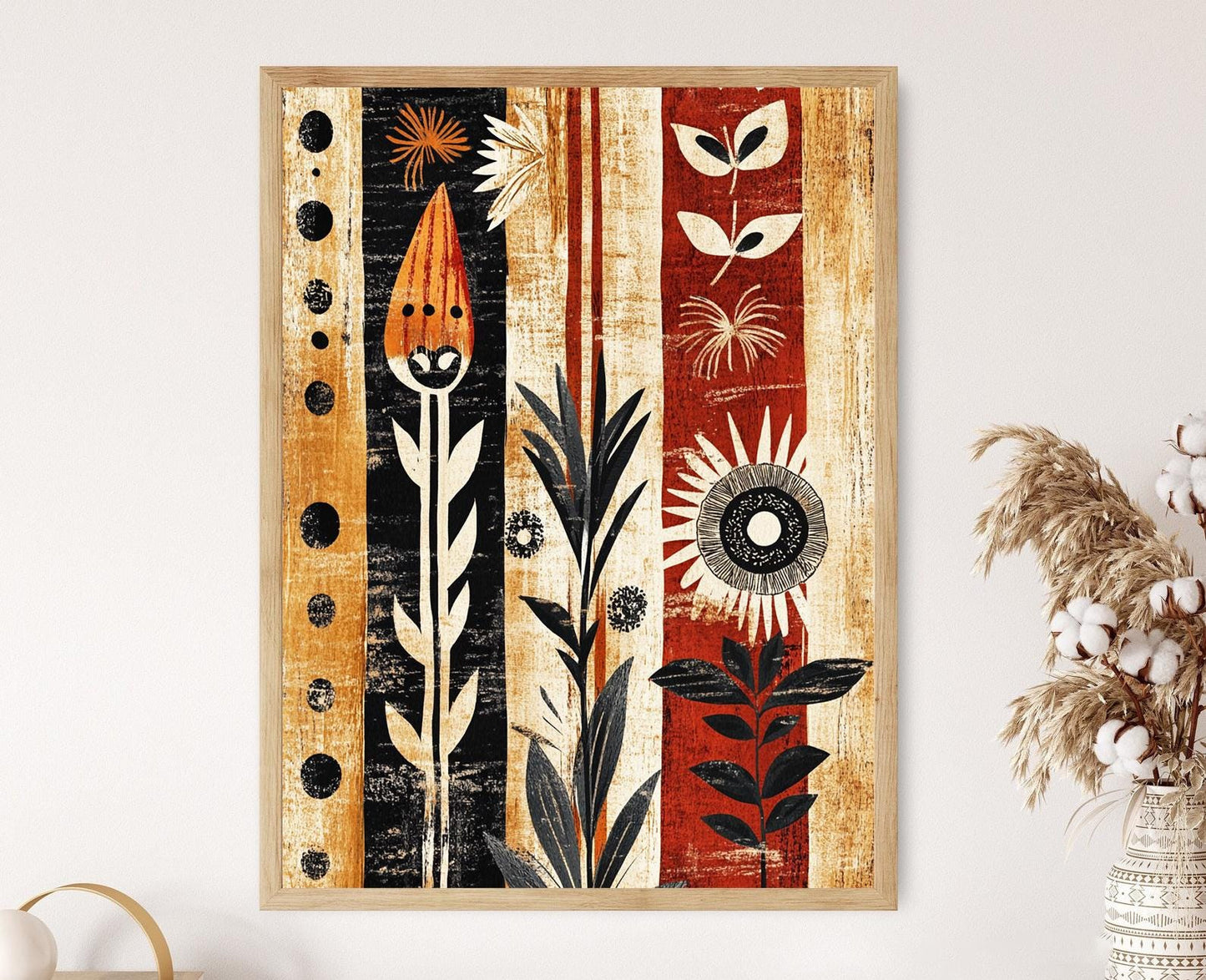 Affiche Art Yolngu – Poster Peinture sur Écorce, Décor Esprit Ancestral