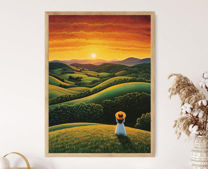 Affiche Crépuscule en Alabama – Poster Art de Charme Sud