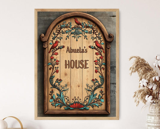Affiche Maison Abuela – Poster Décor Familial Latino