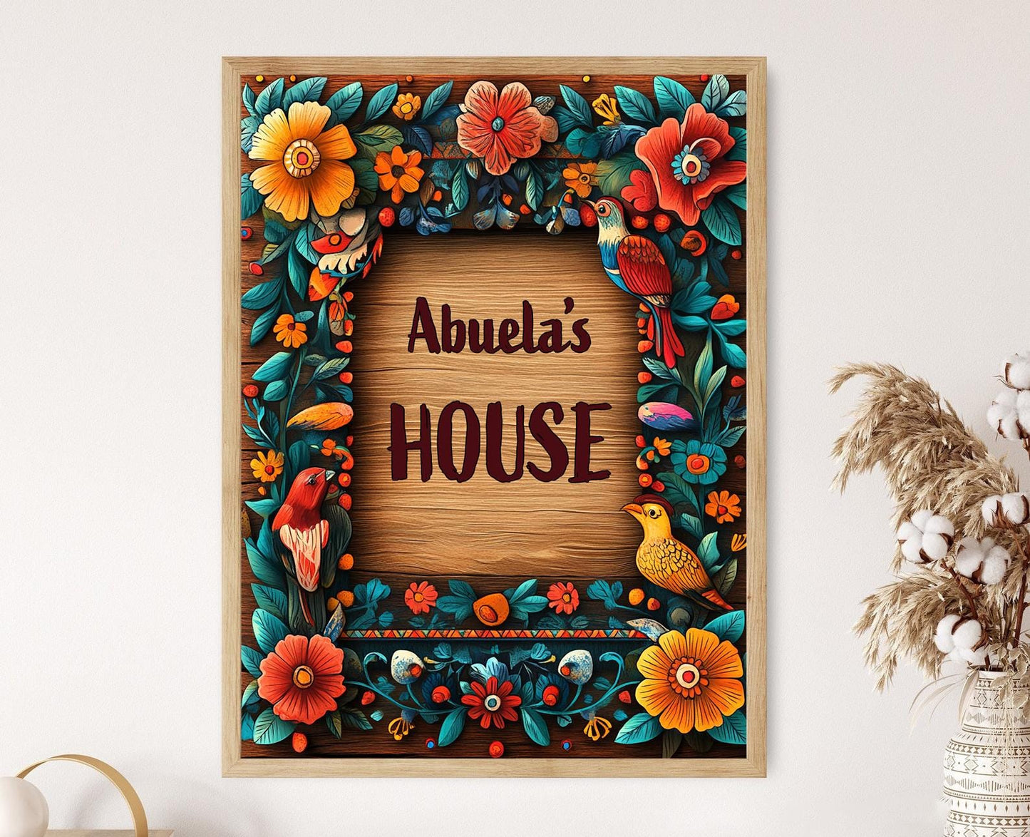 Affiche Abuela Confortable – Poster Art de Grand-mère Hispanique