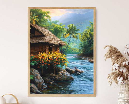 Affiche Bahay Kubo – Poster Scène Champêtre Filipine