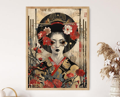 Affiche Kabuki Artistique – Impression d'Art sur le Théâtre Japonais