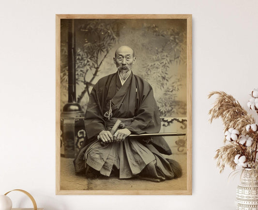 Affiche Vintage Meiji – Photo Japonais Rétro, Décor Élégant pour Collectionneurs