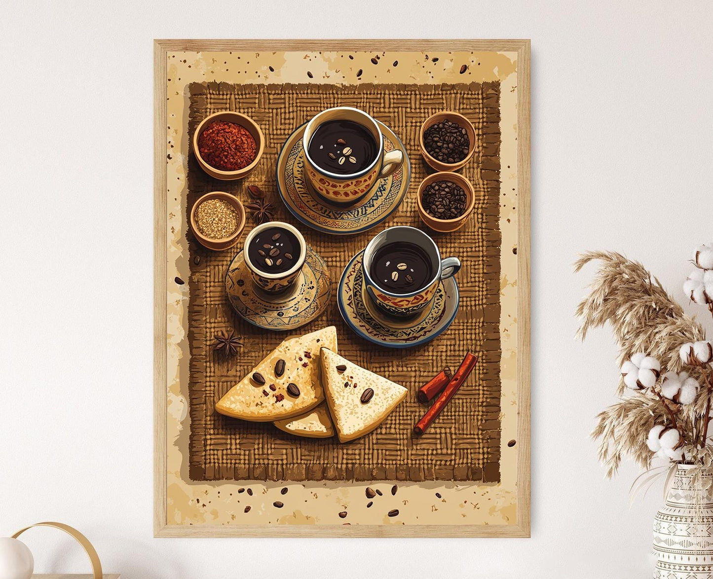 Yemeni Cafe und Jambiya Poster – Kunst, Kultur und Essen