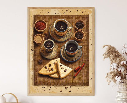 Yemeni Cafe und Jambiya Poster – Kunst, Kultur und Essen