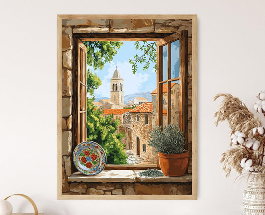 Affiche Église de Bethléem – Art mural en bois traditionnel