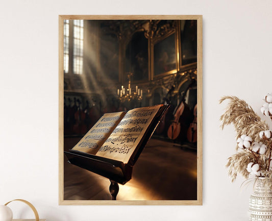 Affiche Art Musical Antique – Décor Élégant de Musique Classique