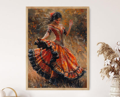 Affiche Danse Flamenco – Impression Giclée Art Mural Espagnol Vibrant