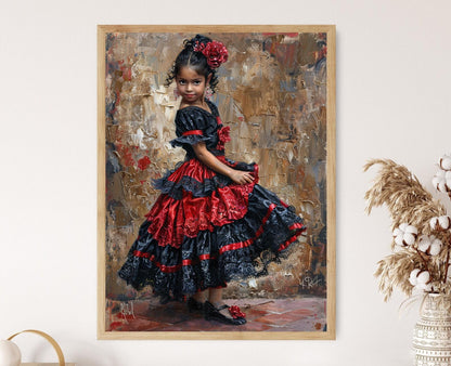 Affiche Danseuse Flamenco – Illustration Colorée de Danse Espagnole