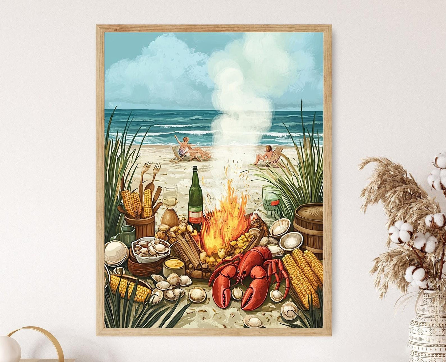 Affiche Martha’s Vineyard – Poster Célébration Côtière Clambake