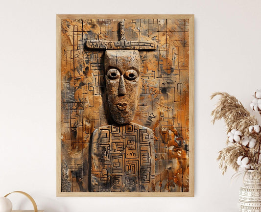 Affiche Art Dogon – Impression Vintage, Décor Culturel Unique