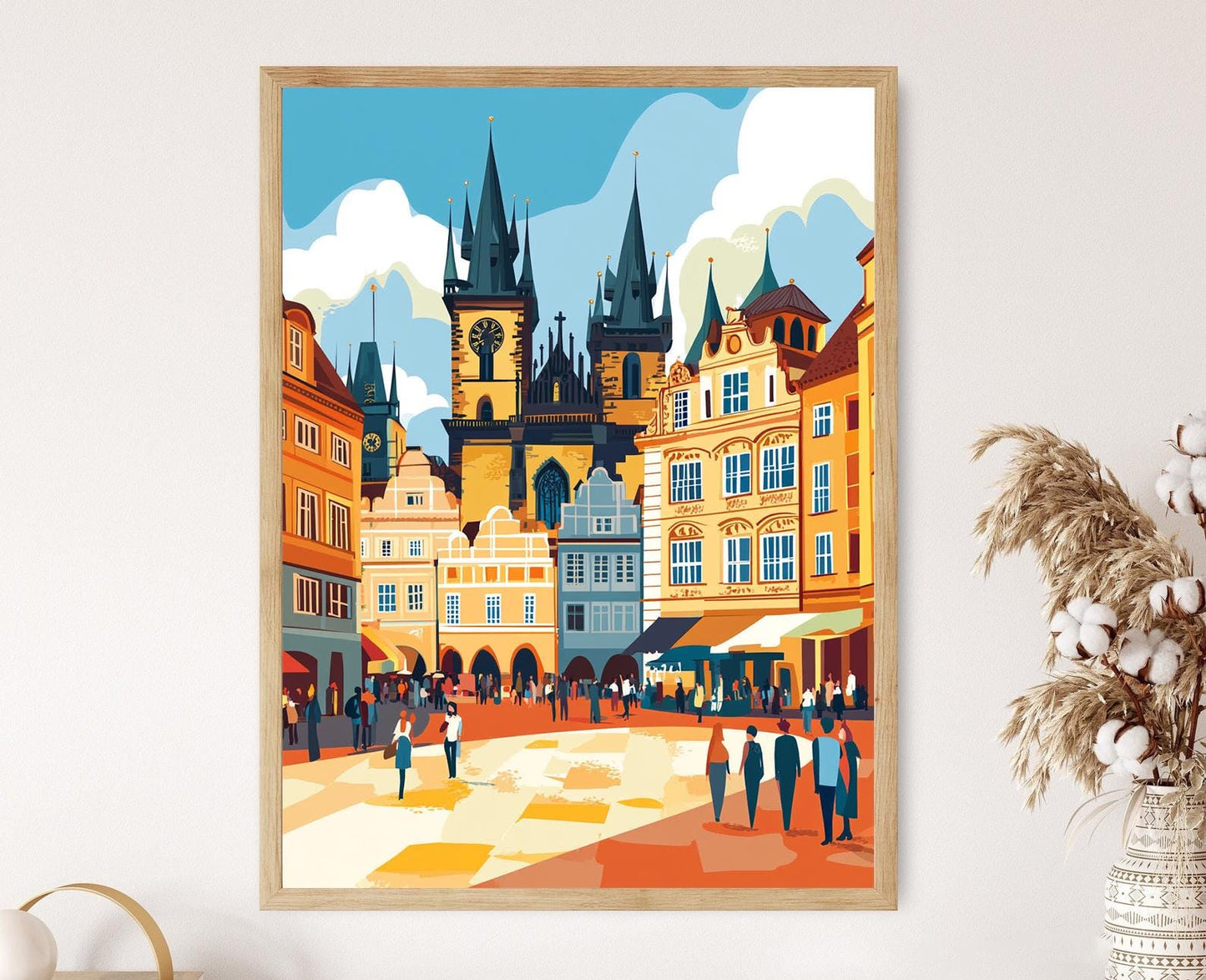 Affiche Vieille Ville – Poster Art de Prague et son Architecture historique