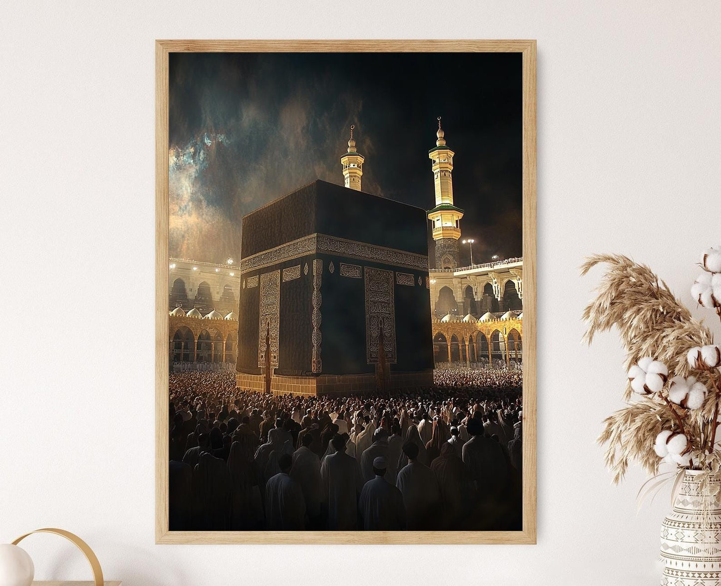 Affiche Nuit à la Kaaba – Poster Art Islamique de La Mecque