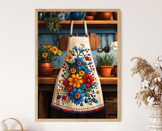 Affiche Folk Polonais – Poster Art Textile Brodé Kashubien