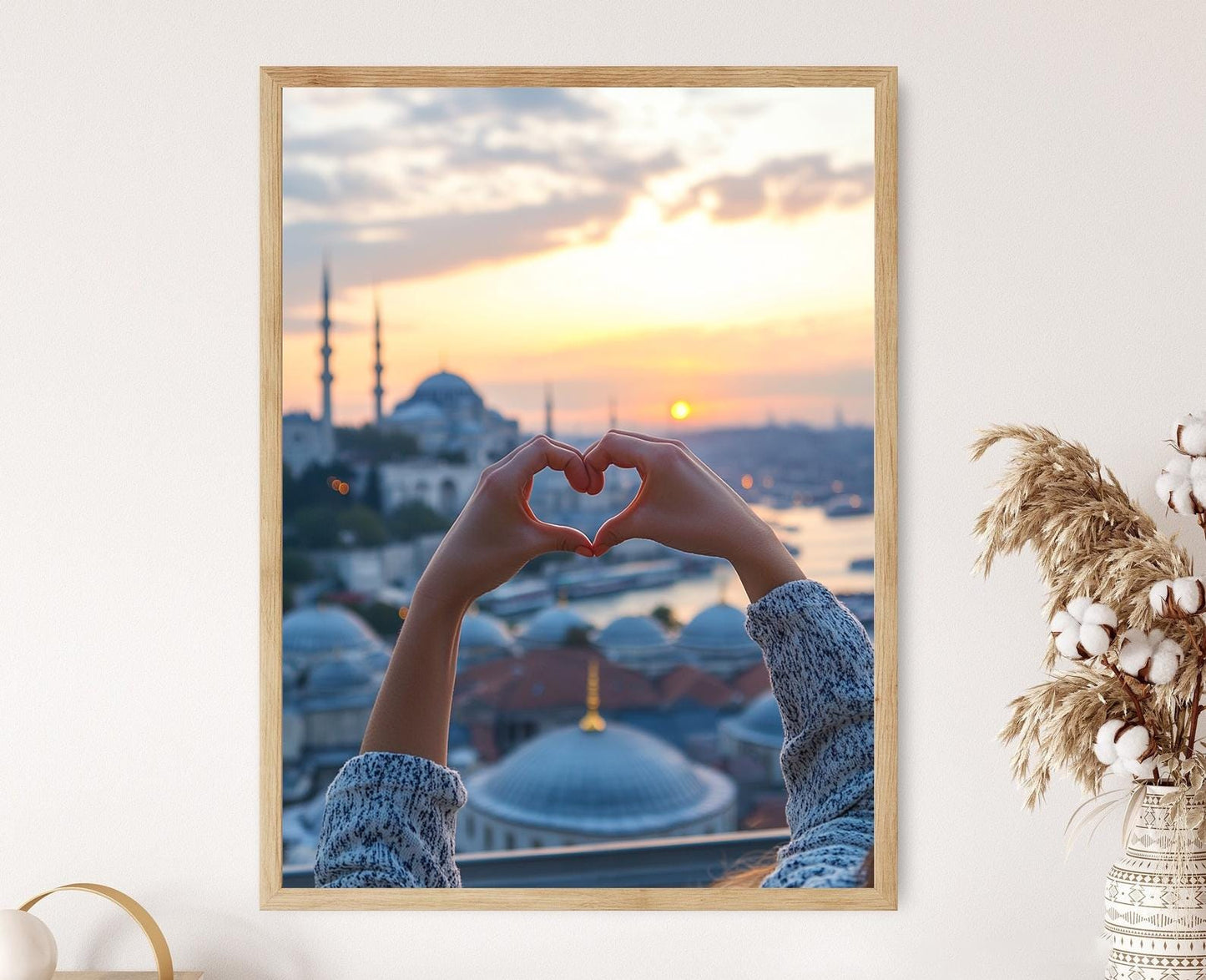 Affiche Istanbul – Poster Coucher de soleil romantique sur la ville