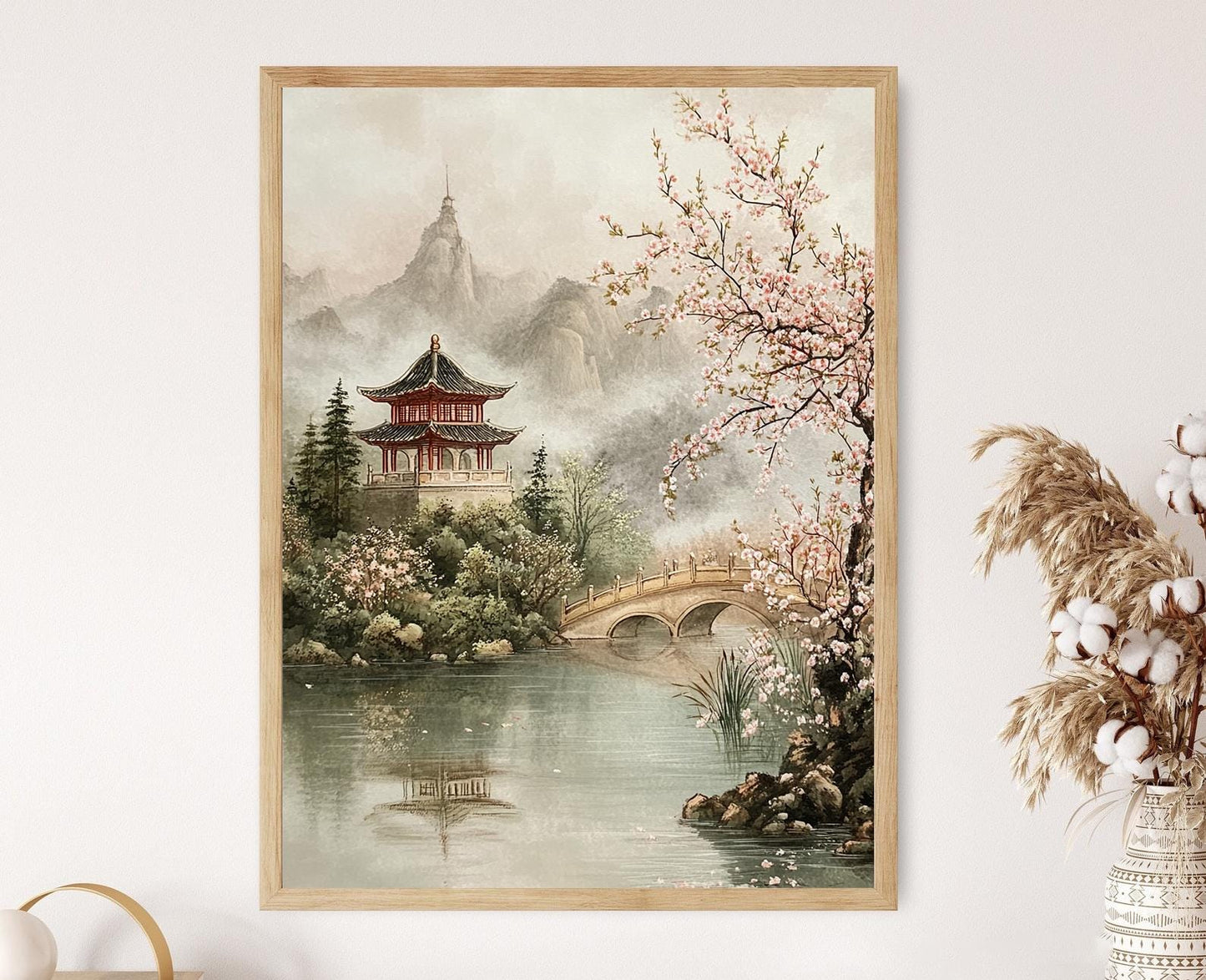 Affiche Paysage de la Dynastie Qing – Art de Jardin Chinois Traditionnel