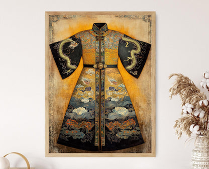 Affiche Robe de Dragon de la Dynastie Qing – Impression Artistique Éblouissante