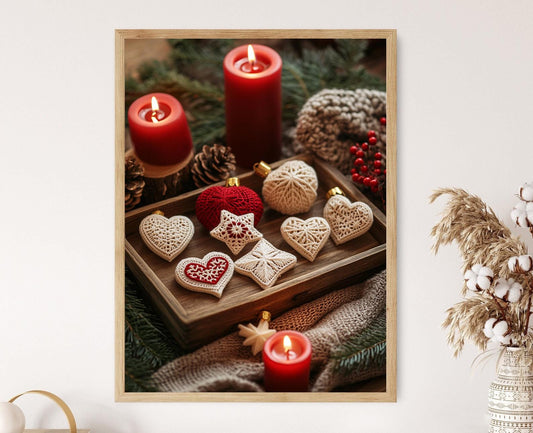 Affiche Noël Hardanger – Poster Art Print Décor Nordique Élégant