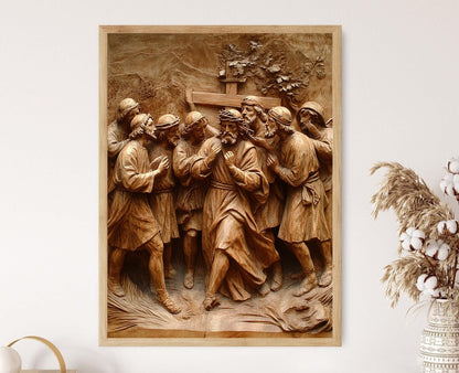 Affiche Chemin de Croix – Poster Dévotion Passion du Christ