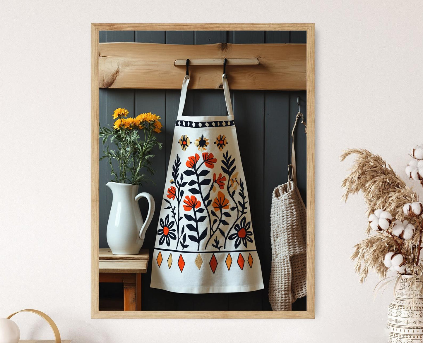 Affiche Scandinave – Illustration de broderie suédoise traditionnelle