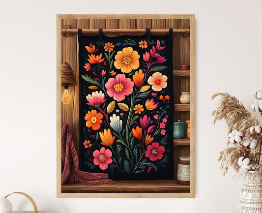 Affiche Artisanat Estonien – Poster Tapisserie Murale Brodée