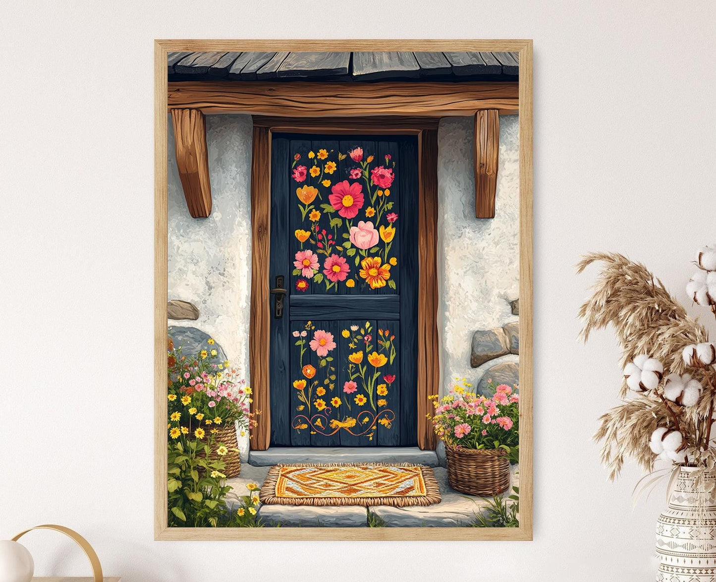 Affiche Porte Peinte – Poster Illustration Art Folk Estonien