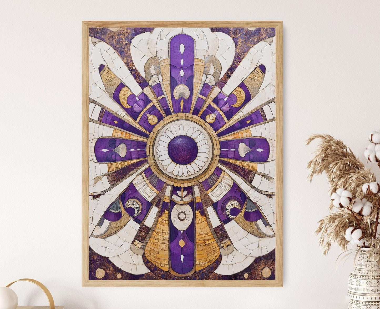 Affiche Ceinture Wampanoag – Impression d'Art avec Coquillages Quahog