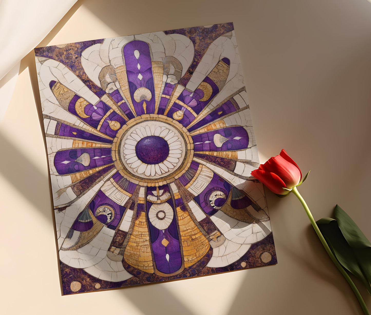 Affiche Ceinture Wampanoag – Impression d'Art avec Coquillages Quahog