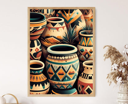 Affiche Art Autochtone en Arizona – Illustration du Patrimoine Culturel