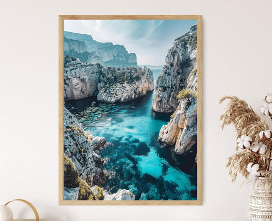 Affiche Calanques – Poster Scène romantique de la Côte d'Azur