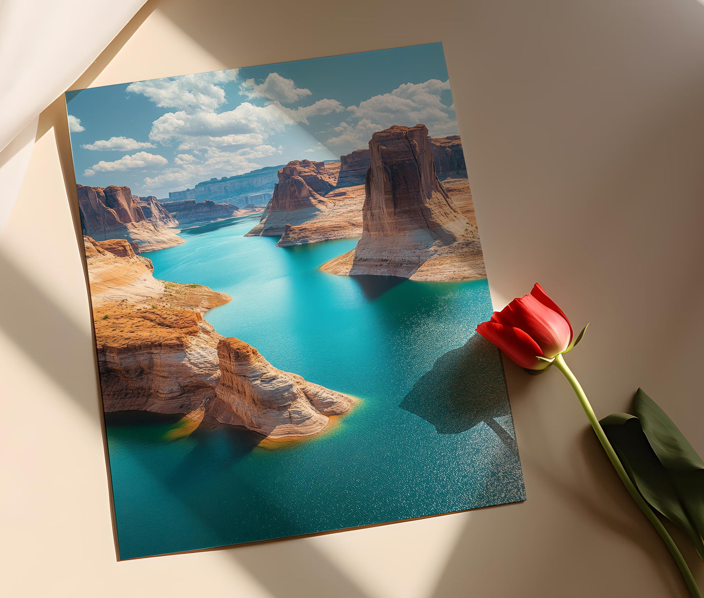 Affiche Lac Powell – Poster des formations rocheuses et eaux turquoises