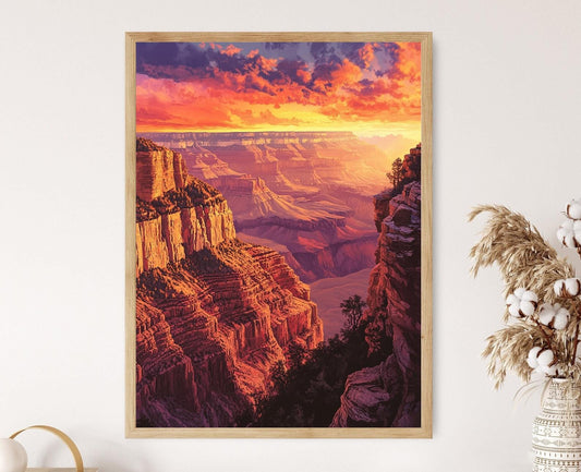 Affiche Coucher de Soleil Grand Canyon – Impression Murale Arizona