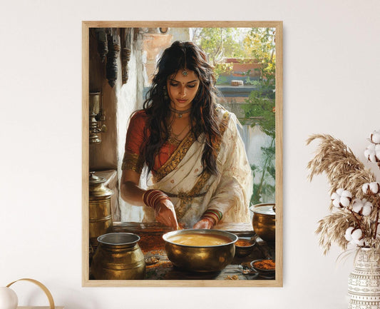 Affiche Chai Indien – Poster Scène Rustique de Cuisine