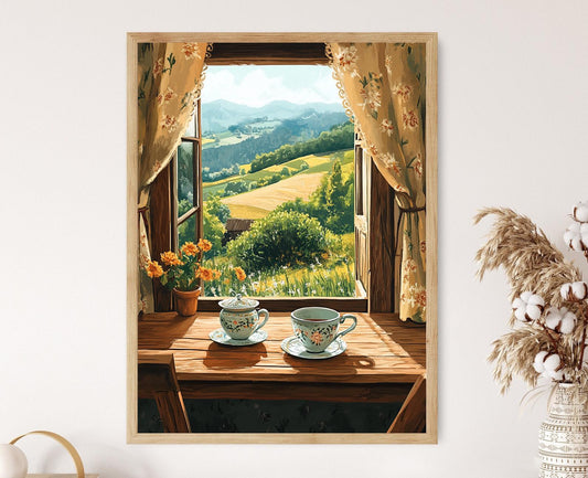 Affiche Art Thé Slovéne – Poster Décor Cottage Campagnard