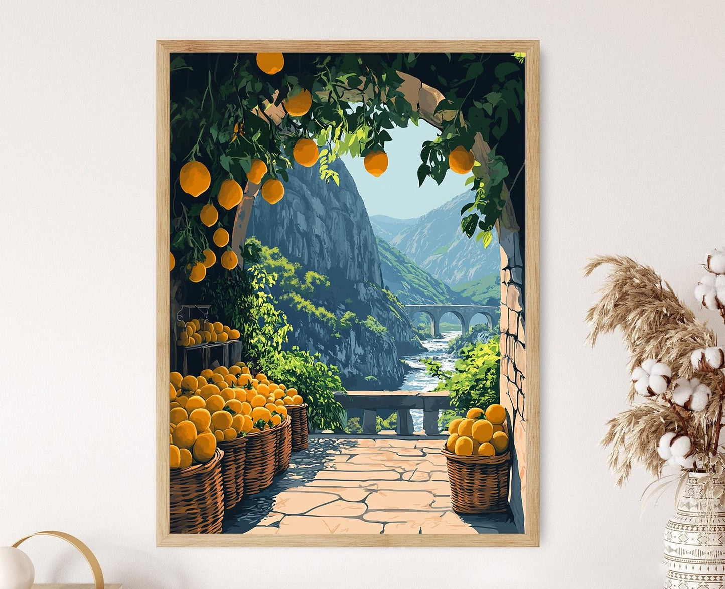 Affiche Kurdistan – Poster Marché aux Fruits de Zakho, Pont Historique