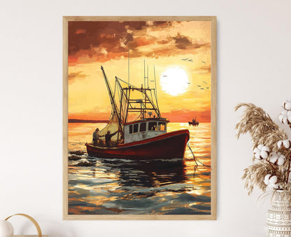 Affiche Crabe Bleu du Delaware – Impression Art Maritime de la Baie