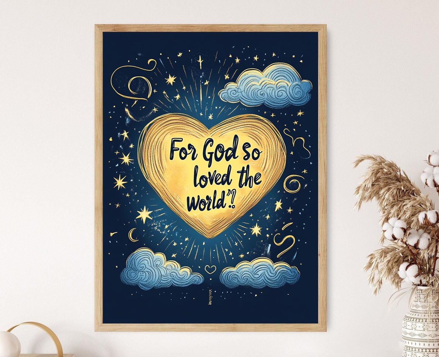 Affiche Jean 3:16 – Poster Verset « Car Dieu a tant aimé le monde »