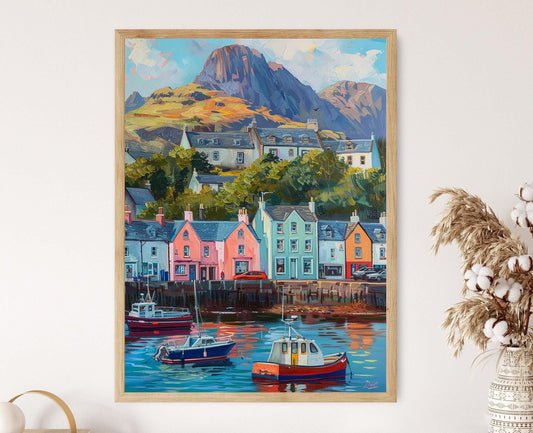 Affiche Portree Charme – Poster Scène Côtière Isle of Skye