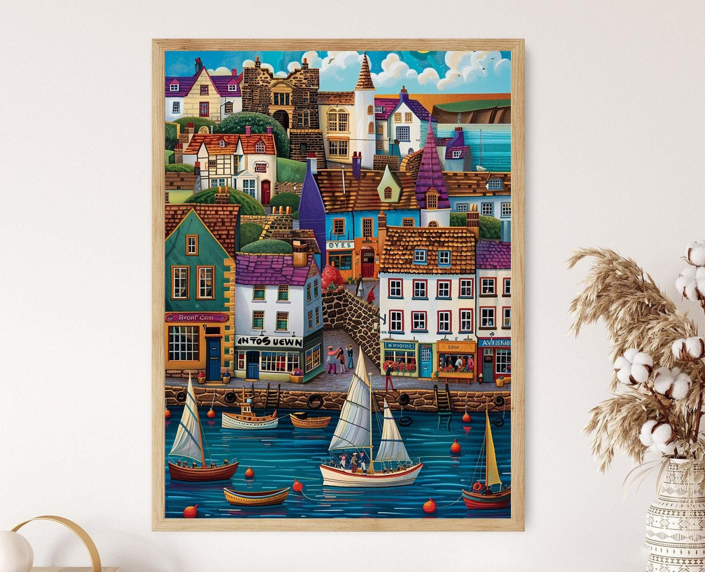 Affiche Anstruther Harbor – Poster Peinture du Village de Pêche Historique